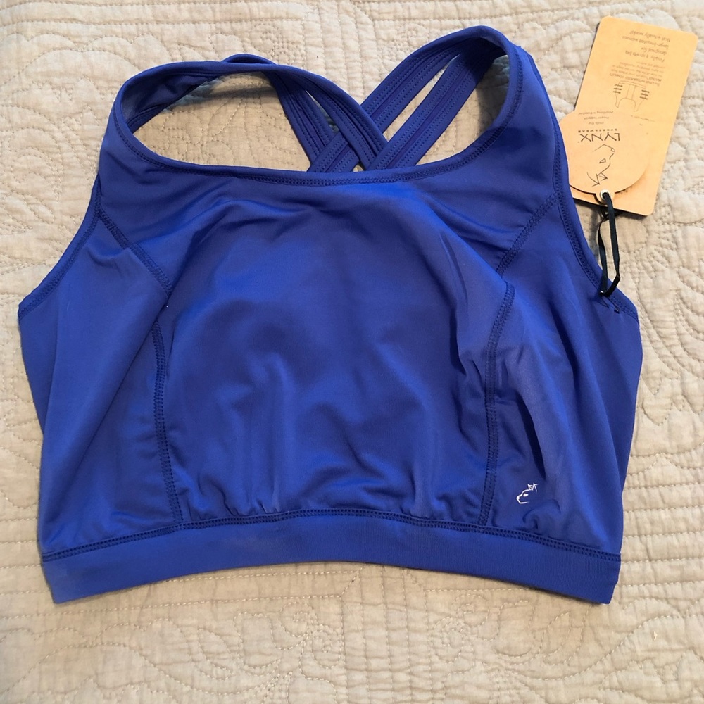 NWOT Lynx Sportswear Crisscross Back Sports Bra